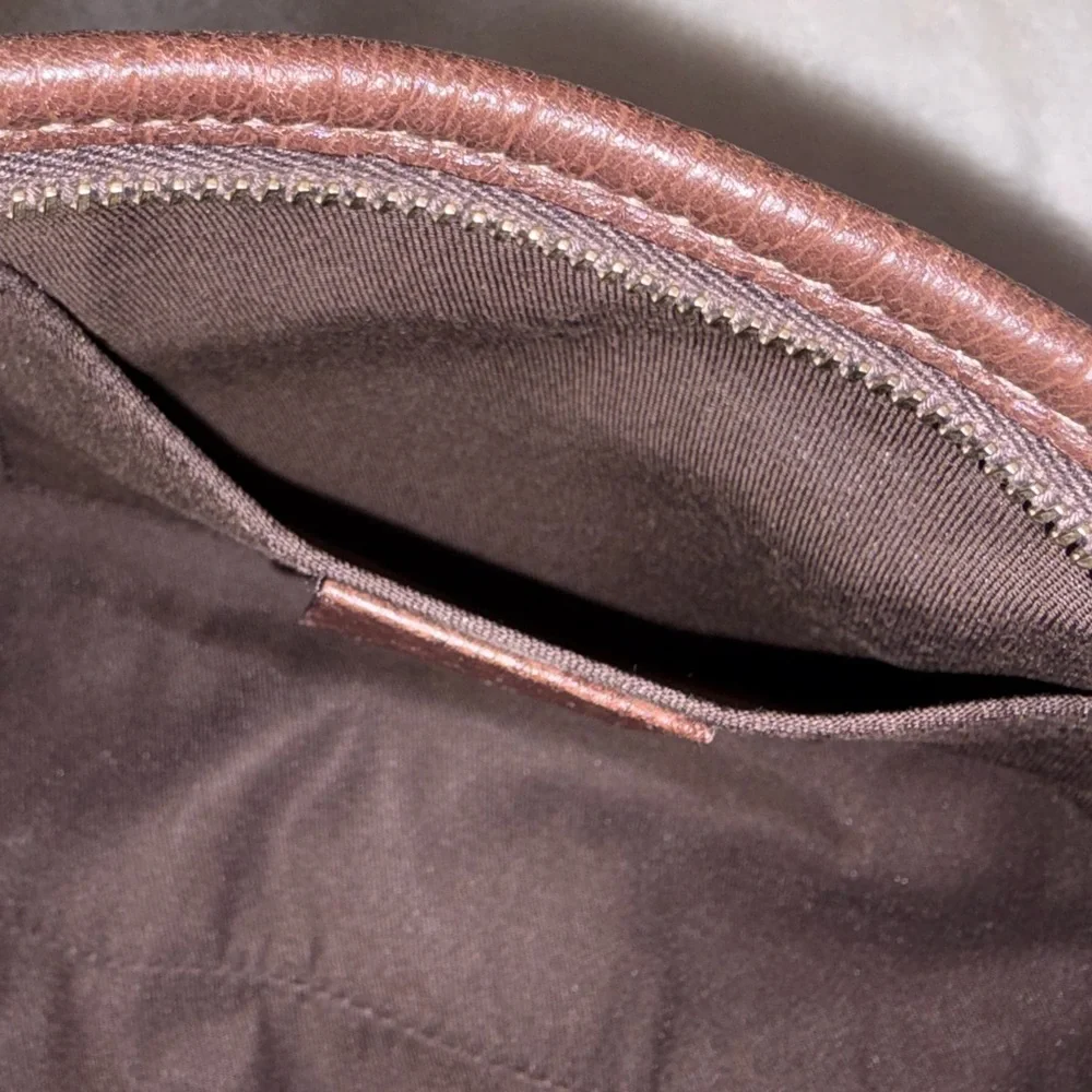 Gucci Brown Monogram D Ring Abbey Pochette - Picture 11 of 12